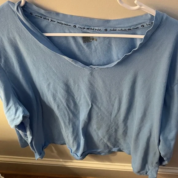 HUE Blue Capri Pajama Pants and matching long sleeve blue top! Extra set of pjs! - Picture 8 of 12